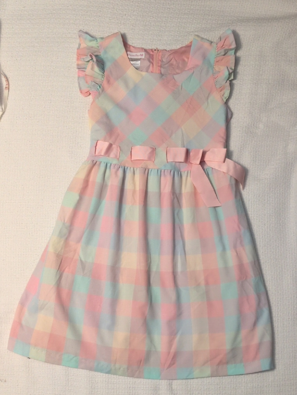 Bonnie Jean Pale Pink Satin Dress Lining - Picture 2 of 6